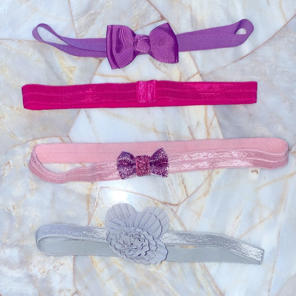 Cute Adorable bow-knot design Girls Princess Headband Set of 4